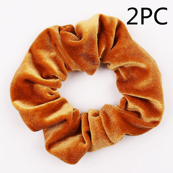 Fashion New Velvet Tencel Pocket wallet Hair Scrunchies Retro Zipper Large Intestine Elastic Hair Band