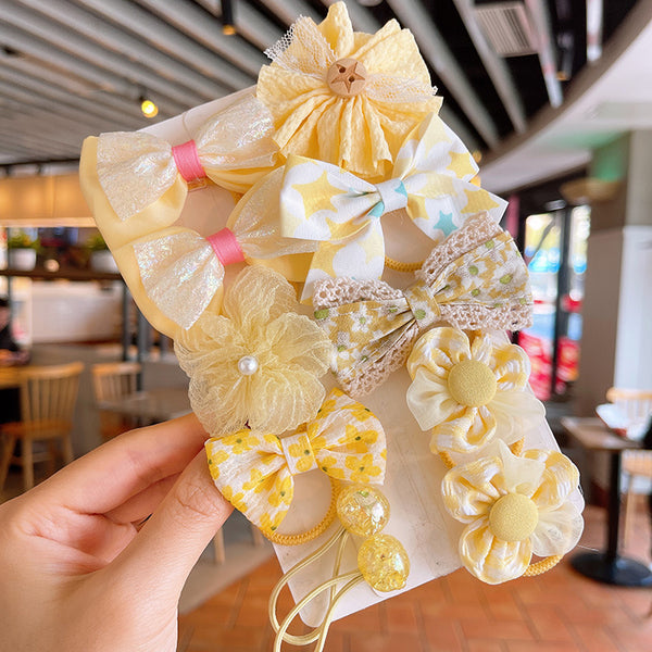 Children's Elastic Flower Baby Hair Ring Mesh Bow
