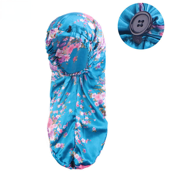 Elastic Buckle Long Cylinder Hair Nightcap